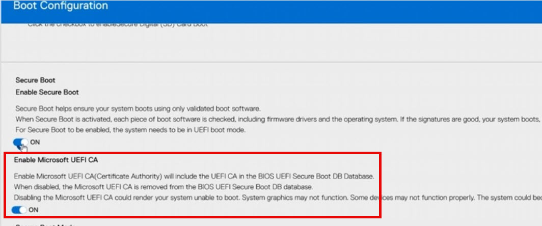 Resolving Secure Boot Violation Error