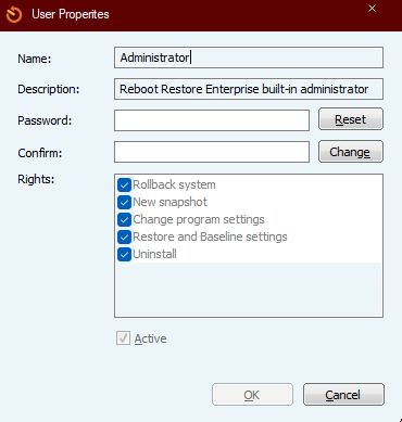 Reboot Restore Client Password Recovery