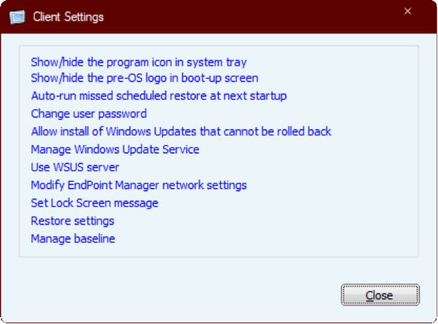 How to modify Client PC settings