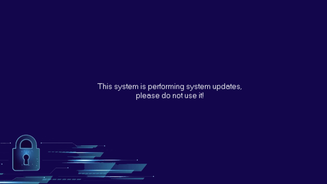 lock screen during update