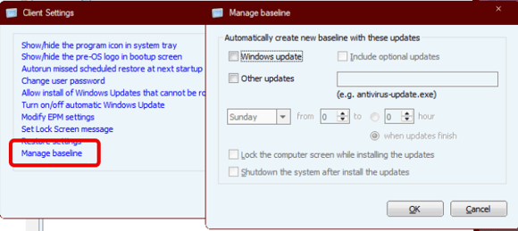 manage baseline